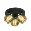 Czarna Lampa Sufitowa Plafon Mosiężne Reflektorki LAFIN SPL-45379-3R-BK-GD ITALUX